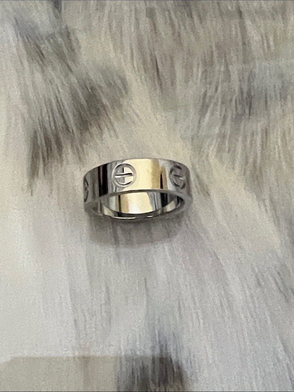 Love ring silver stainless steel 7